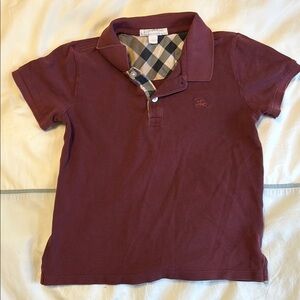 Burberry Maroon Polo Shirt for Kids